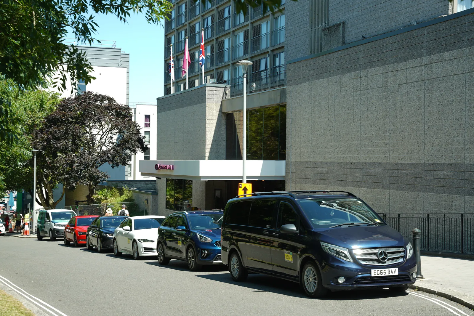 Executive cars in city area